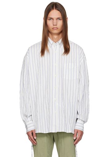 John Elliott White Crinkled Shirt