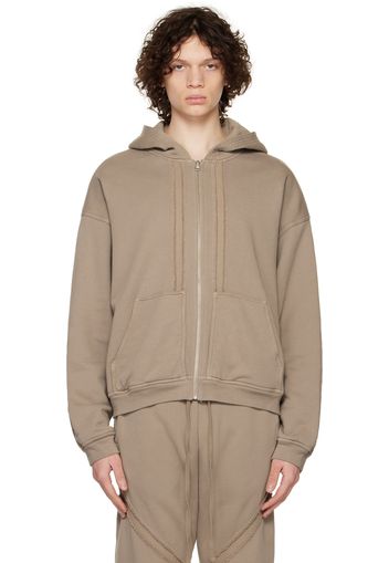 John Elliott Taupe Frame Hoodie