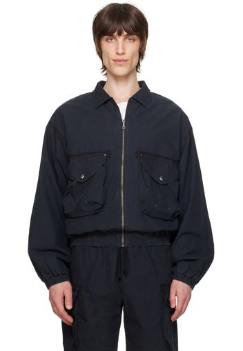 John Elliott Black Garment-Dyed Jacket