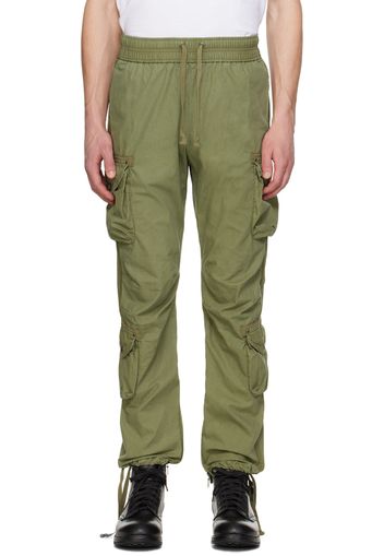 John Elliott Green Garment-Dyed Cargo Pants