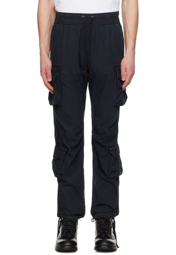 John Elliott Black Garment-Dyed Cargo Pants