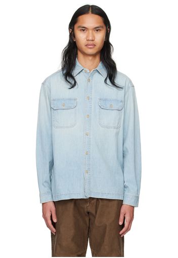 John Elliott Blue Princeton Denim Shirt