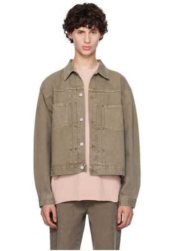 John Elliott Khaki Thumper Type II Denim Jacket