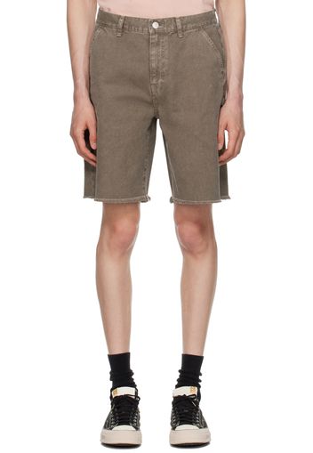 John Elliott Brown Cut-Off Shorts