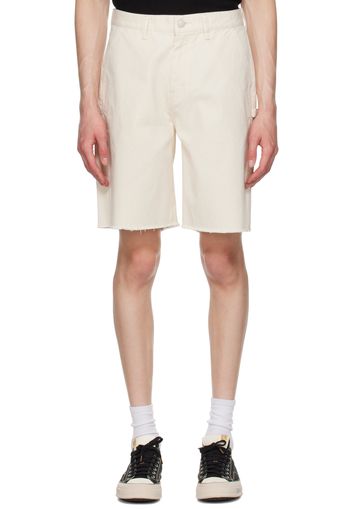 John Elliott Off-White Cut-Off Shorts