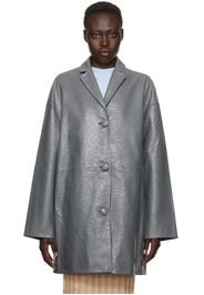 Julie Kegels SSENSE Exclusive Gray Mauranne Leather Jacket