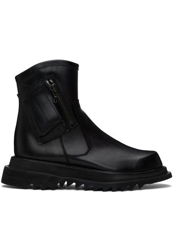 Julius Black Double-Sole Engineer Boots