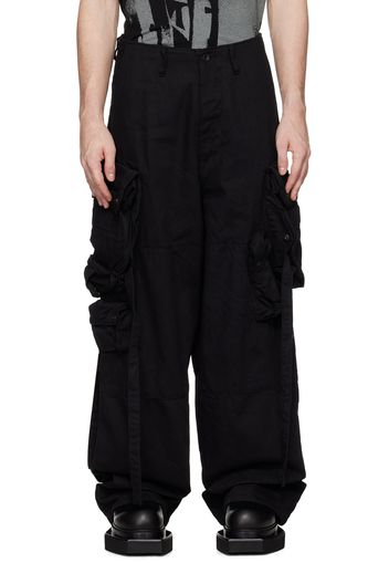 Julius Black Gasmask Denim Cargo Pants