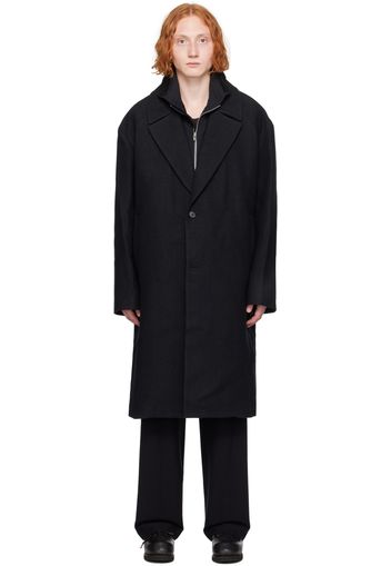 Juun.J Black Wool Coat