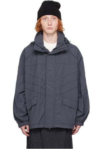 Juun.J Gray Oblique Cut Track Jacket