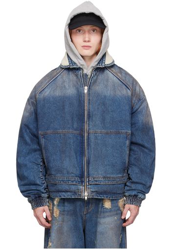 Juun.J Blue Padded Denim Jacket