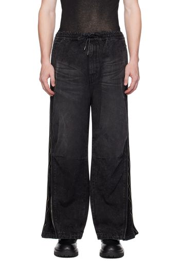 Juun.J Black Side Zip Jeans