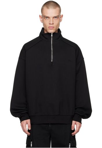 Juun.J Black Half-Zip Track Jacket