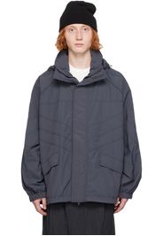 Juun.J Gray Oblique Cut Track Jacket