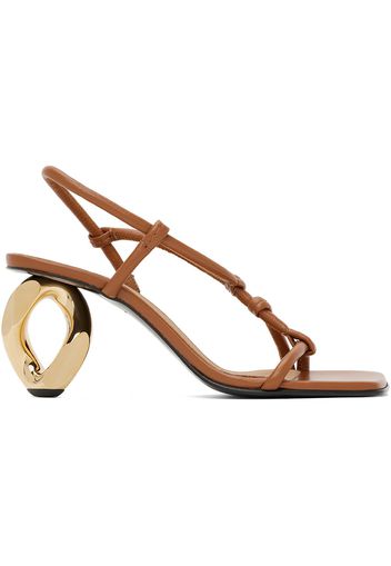 JW Anderson Brown Chain Heeled Sandals