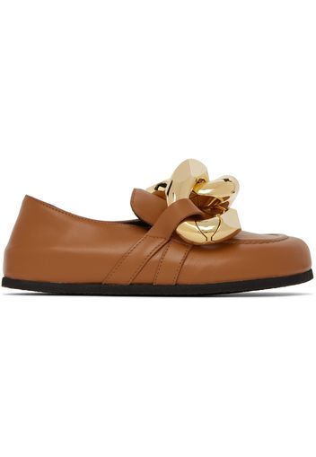 JW Anderson Brown Chain Loafers