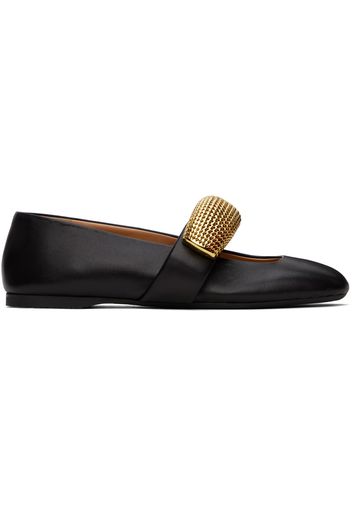 JW Anderson Black Bubble Bracelet Leather Ballerina Flats