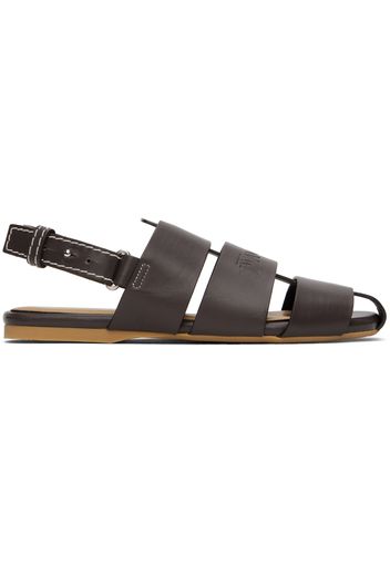 JW Anderson Brown Leather Fisherman Sandals