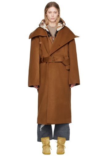 JW Anderson Brown Wrap Coat