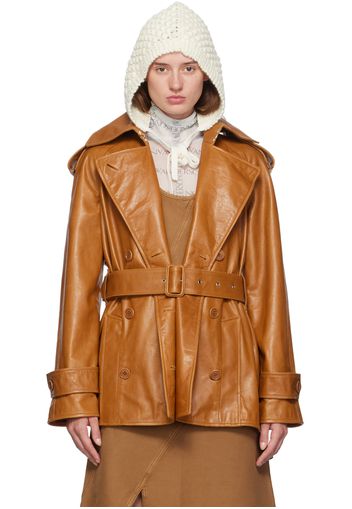 JW Anderson Tan Short Leather Jacket