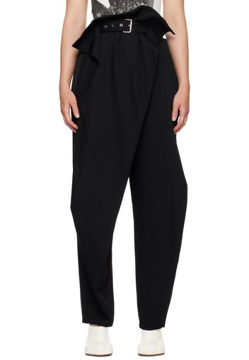 JW Anderson Black Fold Over Trousers