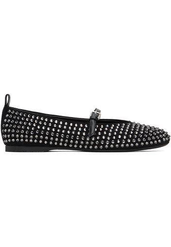 JW Anderson Black Suede Mary Jane Ballerina Flats