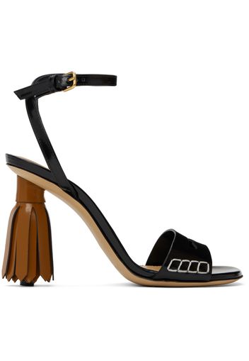 JW Anderson Black Tassel Heeled Sandals