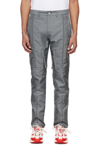 KANGHYUK Gray Lock Stitched Trousers