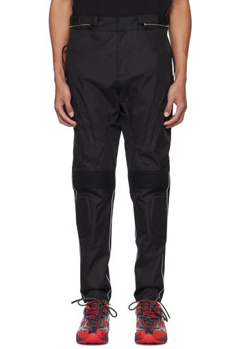 KANGHYUK Black Lock Stitched Trousers