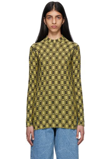 Kenzo Yellow Kenzo Paris Vichy Sweater