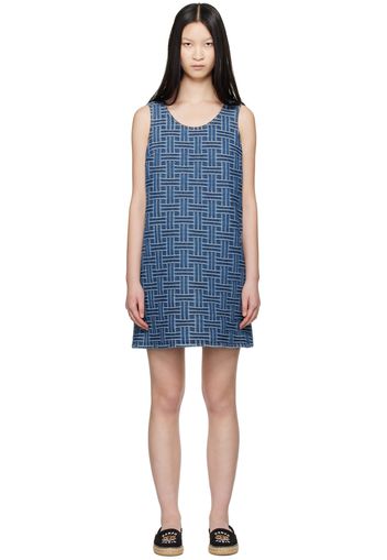 Kenzo Blue Kenzo Paris Three Hole Minidress