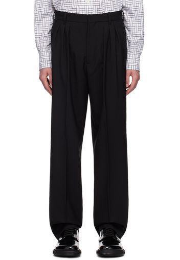 Kenzo Black Kenzo Paris Pleated Tailored Trousers