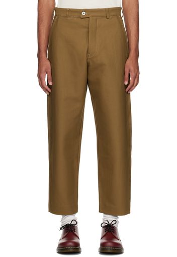 Kenzo Brown Kenzo Paris Tapered Straight Trousers