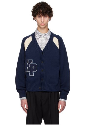 Kenzo Navy Kenzo Paris Logo Patch Cardigan