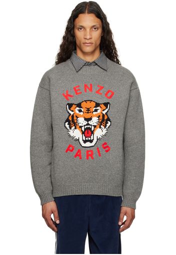 Kenzo Gray Kenzo Paris 'Lucky Tiger' Sweater