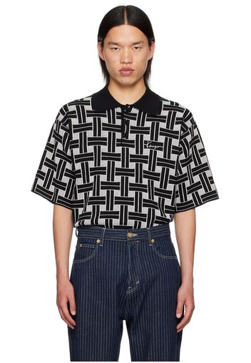 Kenzo Black Kenzo Paris Weave Polo