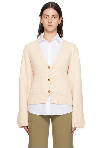 KHAITE Beige 'The Scarlet' Cardigan