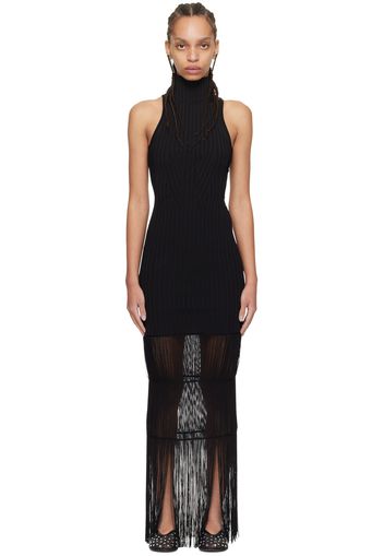 KHAITE Black 'The Zare' Midi Dress