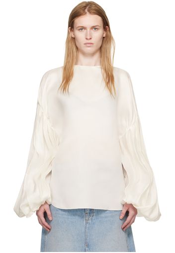 KHAITE White 'The Quico' Blouse