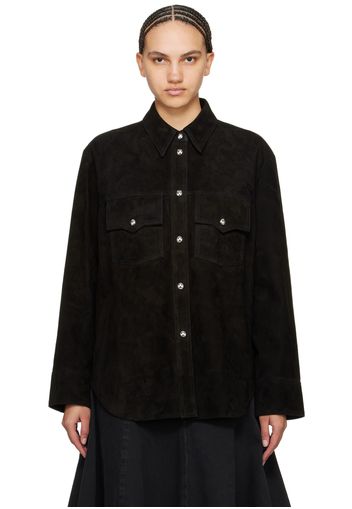 KHAITE Black Jinn Suede Jacket