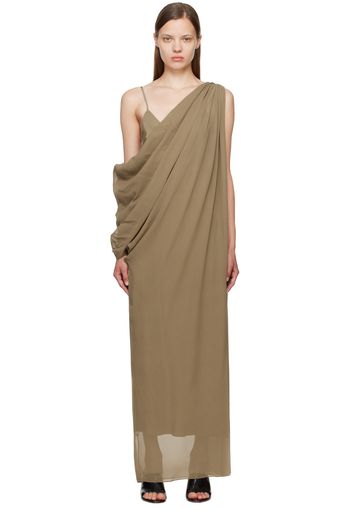 KHAITE Brown 'The Taj' Maxi Dress