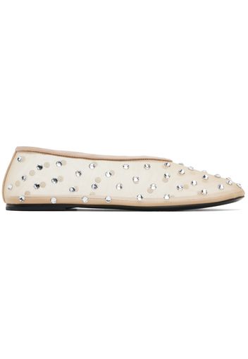 KHAITE Beige 'The Marcy' Ballerina Flats