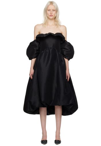 Kika Vargas SSENSE Exclusive Black Reshma Midi Dress