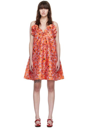 Kika Vargas Orange Joan Minidress