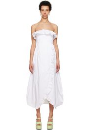 Kika Vargas White Sylvia Maxi Dress