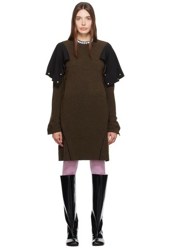 Kiko Kostadinov Brown Horsebow Minidress