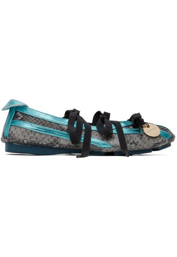 Kiko Kostadinov Gray & Blue Lella Hybrid Ballerina Flats