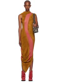 Kiko Kostadinov Tan & Pink Pendle Maxi Dress