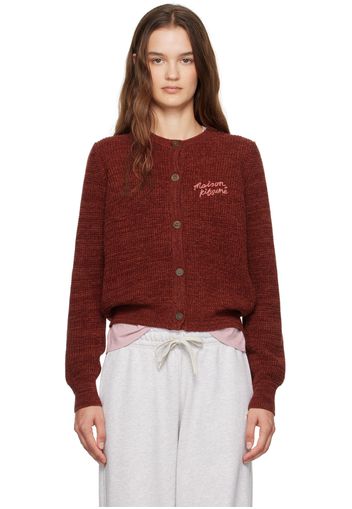 Maison Kitsuné Red Handwriting Cardigan