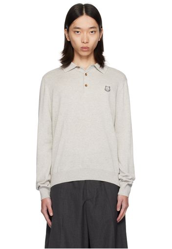 Maison Kitsuné Gray Bold Fox Head Polo